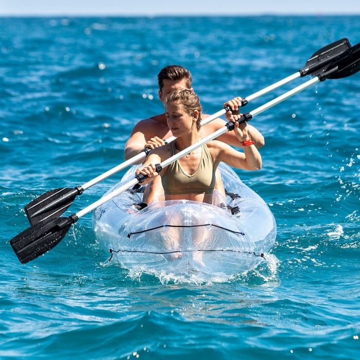 Kayak Hinchable Transparente con Accesorios Paros InnovaGoods 312 cm 2 plazas 12