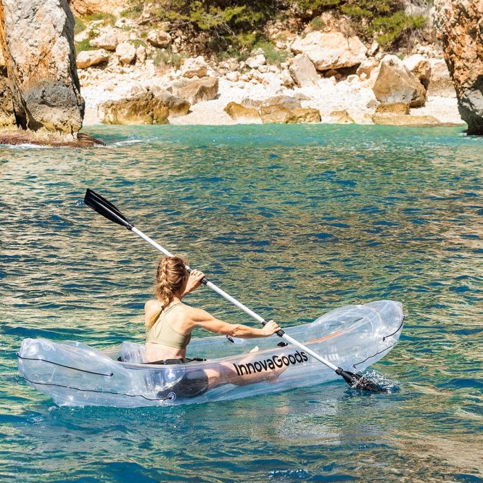 Kayak Hinchable Transparente con Accesorios Paros InnovaGoods 312 cm 2 plazas 11