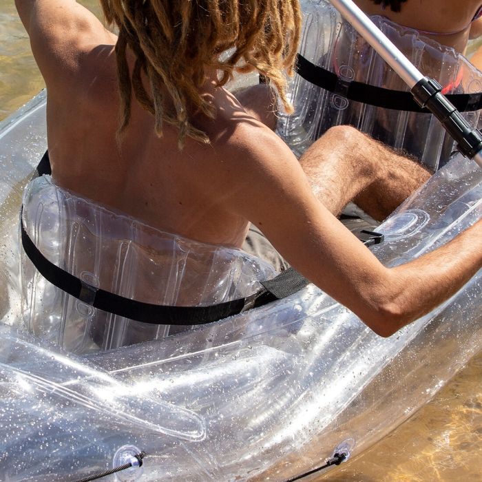 Kayak Hinchable Transparente con Accesorios Paros InnovaGoods 312 cm 2 plazas 9