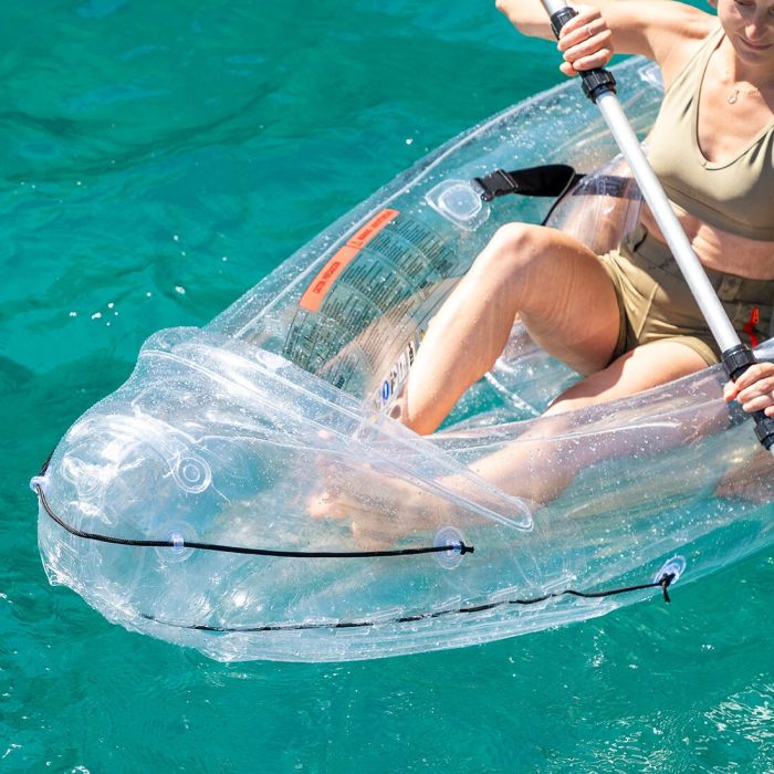 Kayak Hinchable Transparente con Accesorios Paros InnovaGoods 312 cm 2 plazas 5