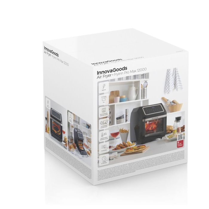 Freidora sin Aceite InnovaGoods Acero Inoxidable Negro 12 L 1800 W (Reacondicionado A+) 8 Freidora sin Aceite InnovaGoods Acero Inoxidable Negro 12 L 1800 W (Reacondicionado A+) 8