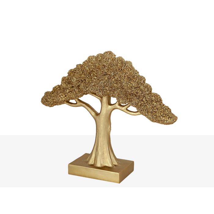 Escultura Romimex Dorado Árbol 34 x 28 x 10 cm 1