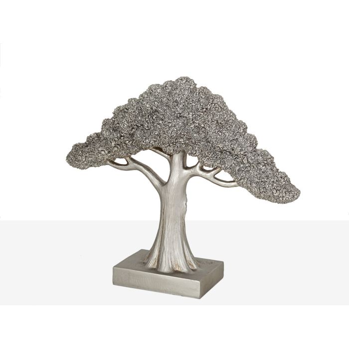 Escultura Romimex Plateado Árbol 34 x 28 x 10 cm 1