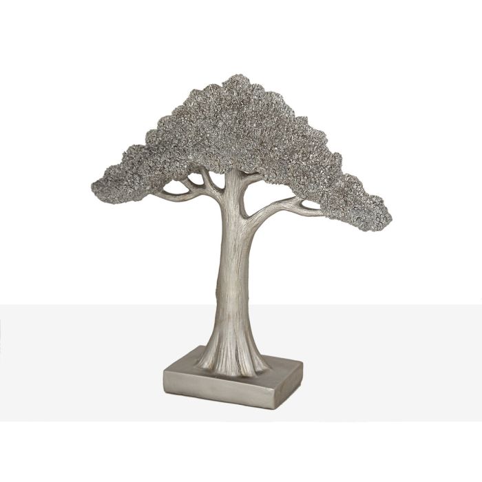 Escultura Romimex Plateado Árbol 34 x 33 x 9 cm 1