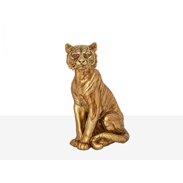 Figura Decorativa Romimex Dorado Resina Tigre 15 x 21 x 9 cm 1