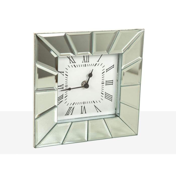 Reloj de Mesa Romimex Plateado Vidrio 20 x 20 x 5 cm 1