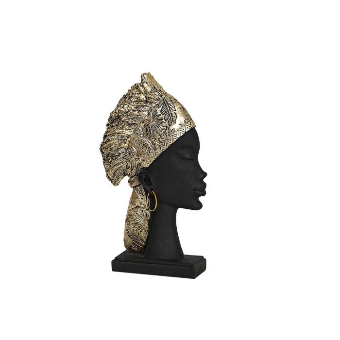 Busto Romimex Marrón Resina Africana 16 x 28 x 6 cm