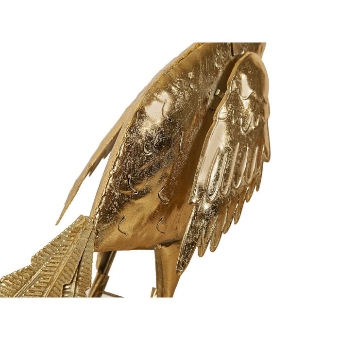 Figura Decorativa Romimex Gold Metal Pavo real 35 x 80 x 27 cm 1