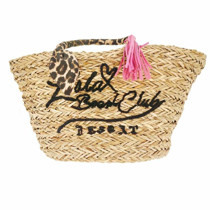 Bolso Mujer Lola Casademunt Beach Club Leopardo Paja Bolso Mujer Lola Casademunt Beach Club Leopardo Paja