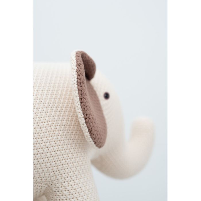 Peluche Crochetts AMIGURUMIS MINI Blanco Elefante 48 x 23 x 22 cm 12