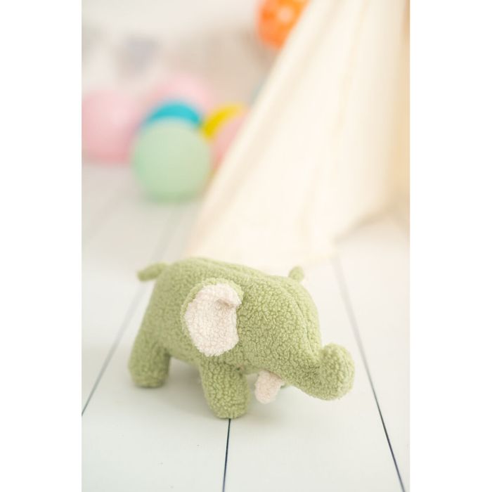 Peluche Crochetts Bebe Verde Elefante 27 x 13 x 11 cm 12