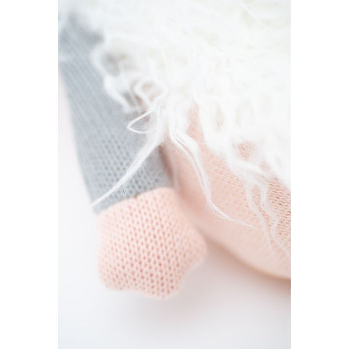 Cojín Crochetts Blanco Gris Rosa Conejo 24 x 34 x 9 cm 1