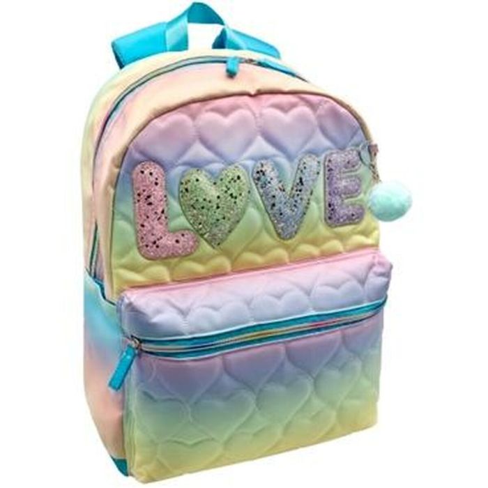 Mochila Escolar Blin-Blin Love Turquesa 42 x 31 x 14 cm