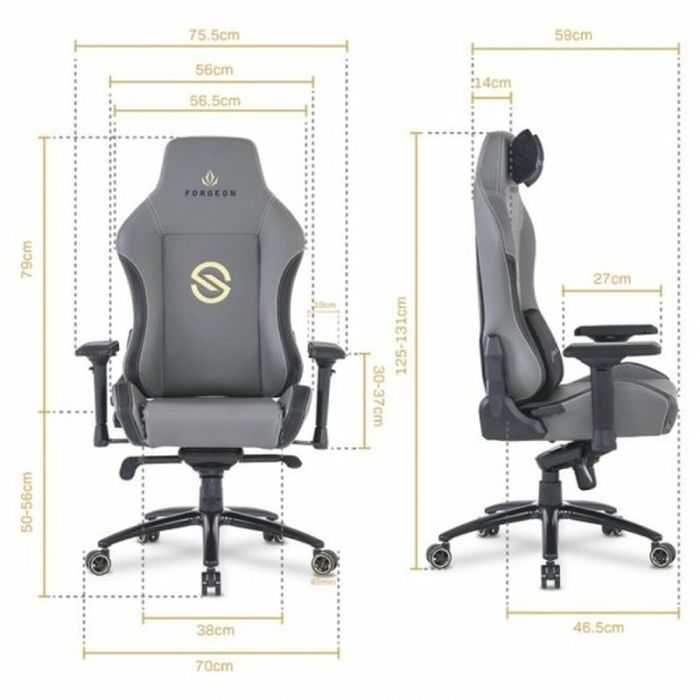 Silla Gaming Forgeon Gris 8