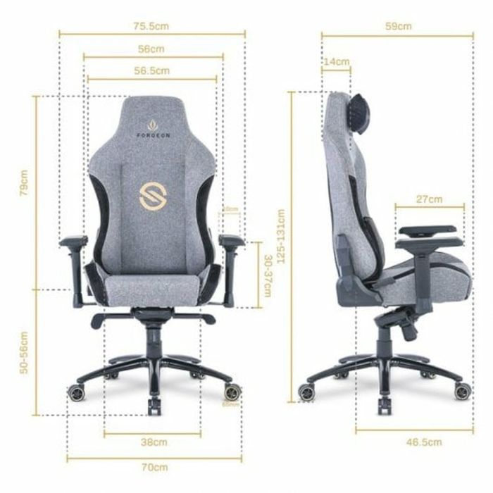 Silla Gaming Forgeon Spica Gris 4