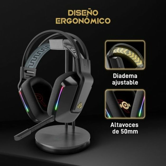 Auriculares Bluetooth con Micrófono Forgeon Captain RGB 3