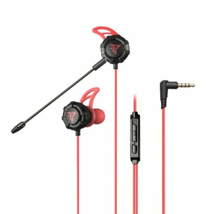 Auriculares con Micrófono Tempest Battle Negro Rojo 1