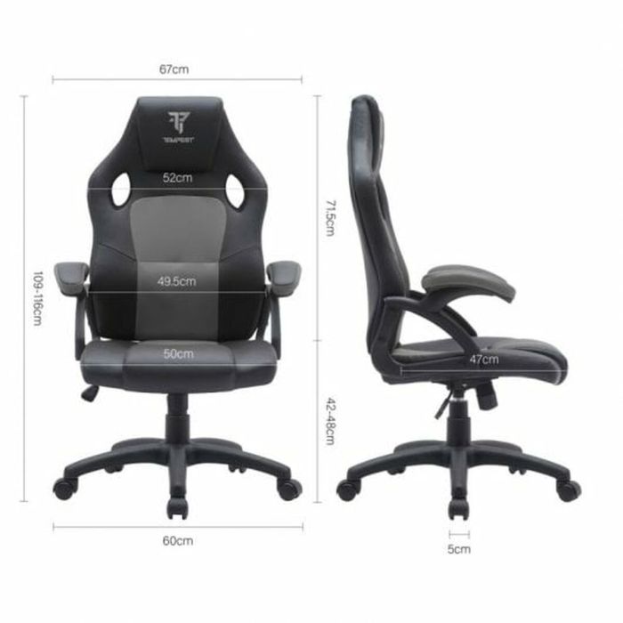 Silla Gaming Tempest Discover Gris 2