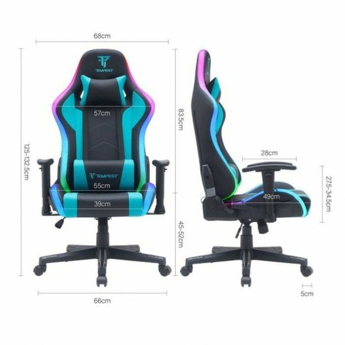 Silla Gaming Tempest Glare Azul 2