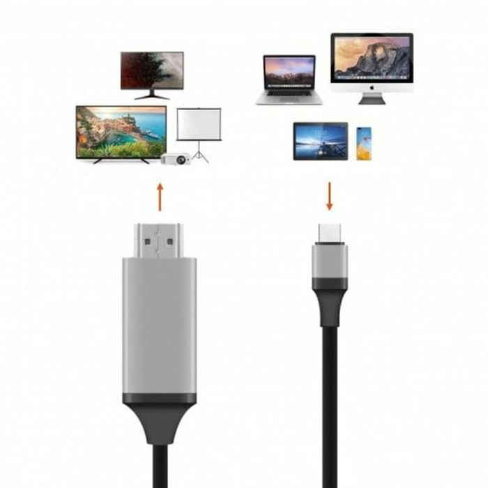 Cable USB-C a HDMI PcCom Essential 1,8 m 1