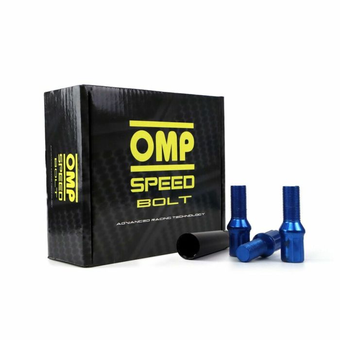 Set Tuercas OMP 27 mm Azul 20 uds M12 x 1,25