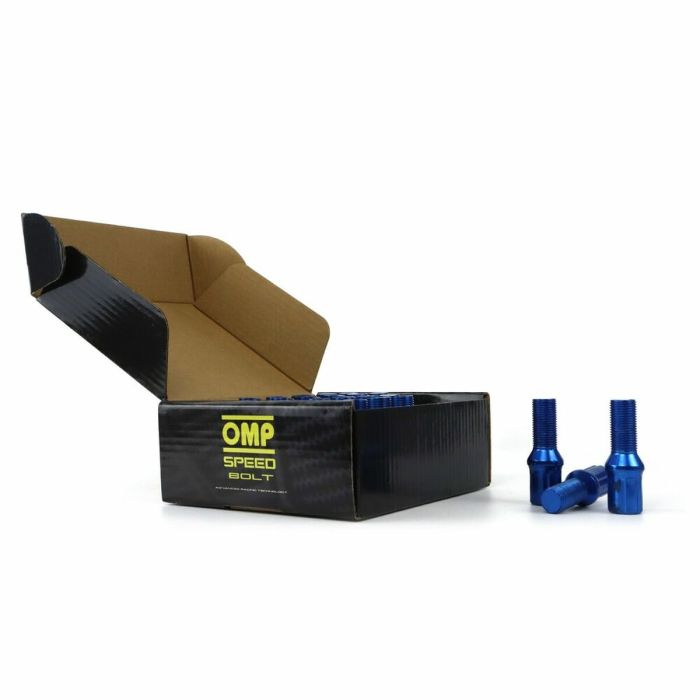 Set Tuercas OMP 27 mm Azul 20 uds M12 x 1,25 2