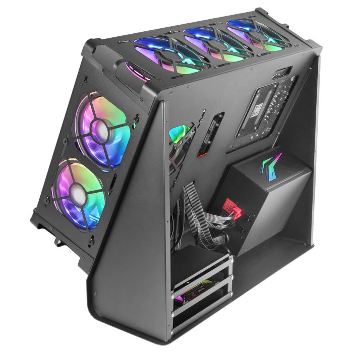 Mars Gaming MCZ MCB - Caja PC Torre ATX/MicroATX/Mini-ITX con ventana de cristal templado - 475x293x443mm