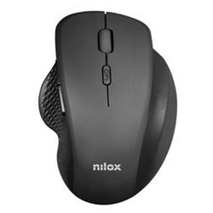 Ratón Ergonómico Óptico Nilox Negro 3200 DPI