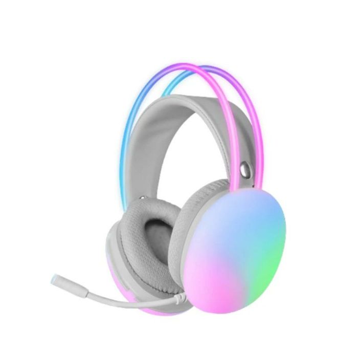 Auriculares con Micrófono Mars Gaming MH-GLOW RGB Blanco 2