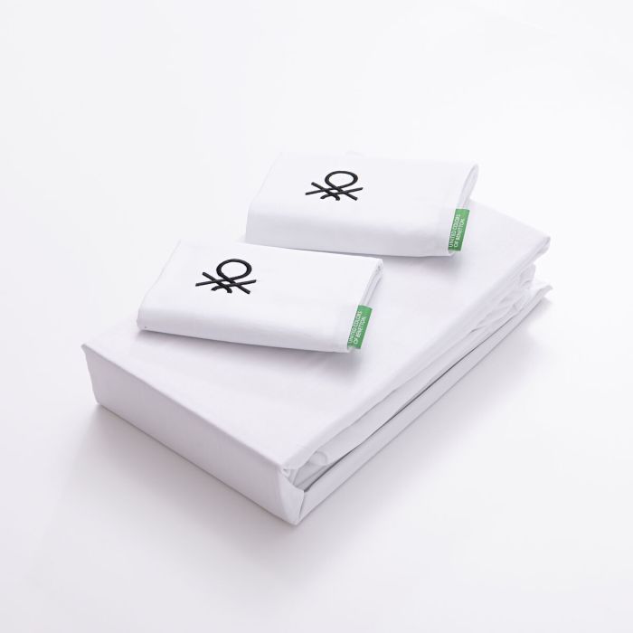 Juego de Sábanas Benetton Blanco 4 Piezas 3 Juego de Sábanas Benetton Blanco 4 Piezas 3