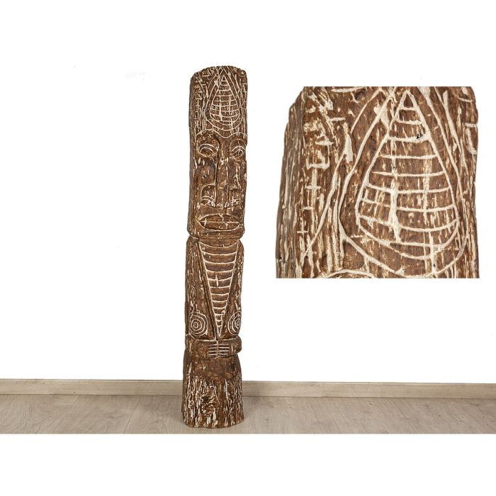 Escultura Romimex Natural Madera de Java 30 x 180 x 35 cm Tribal 1