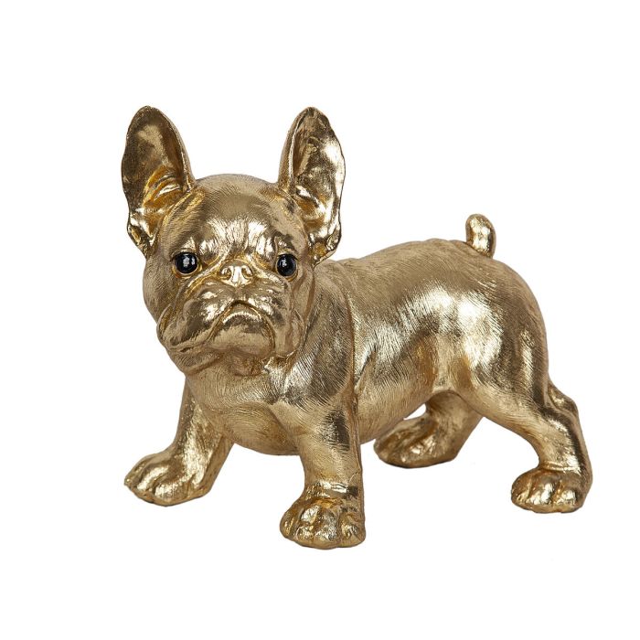 Figura Decorativa Romimex Dorado Resina Perro 31 x 29 x 22 cm