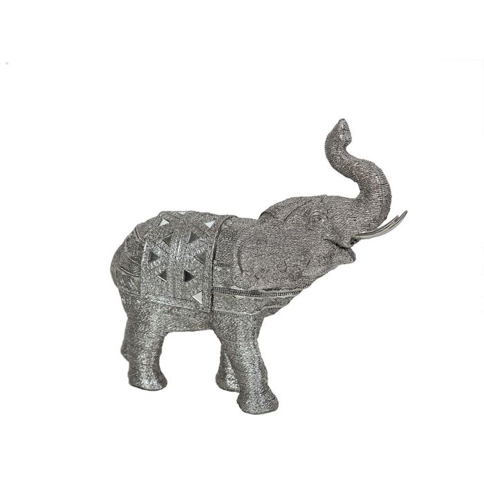 Figura Decorativa Romimex Plateado Elefante 31 x 28 x 11 cm