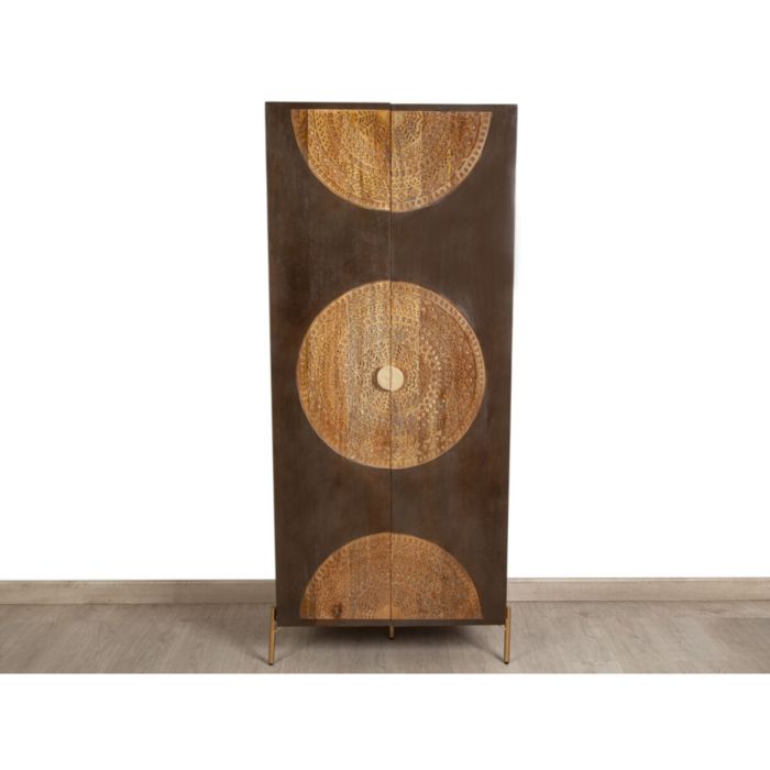 Armario Romimex Marrón Metal Madera de mango 75 x 180 x 45 cm 3