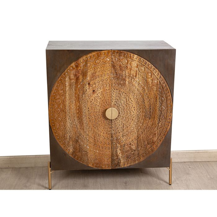 Aparador Romimex Marrón Metal Madera de mango 80 x 95 x 40 cm 3