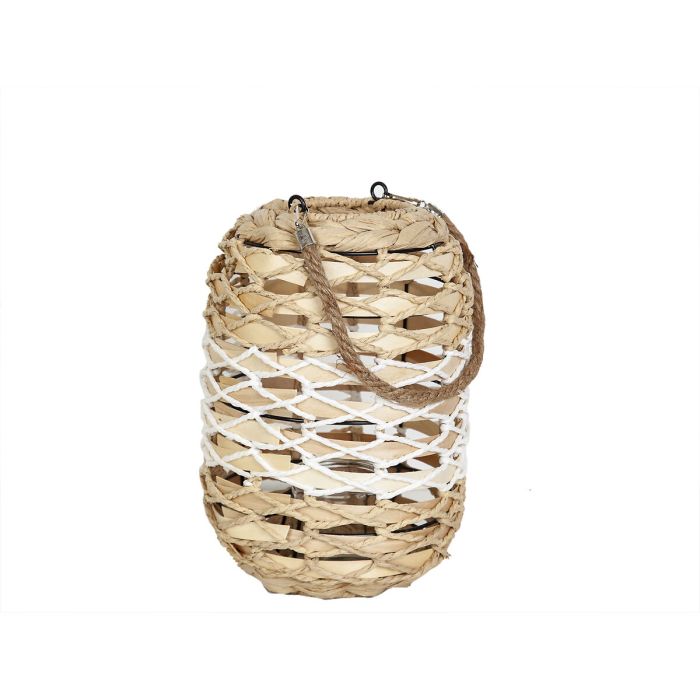 Farol Romimex Natural Mimbre 15 x 30 x 15 cm