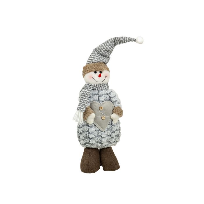 Figura Romimex Gris Poliéster 20 x 56 x 10 cm Muñeco de Nieve