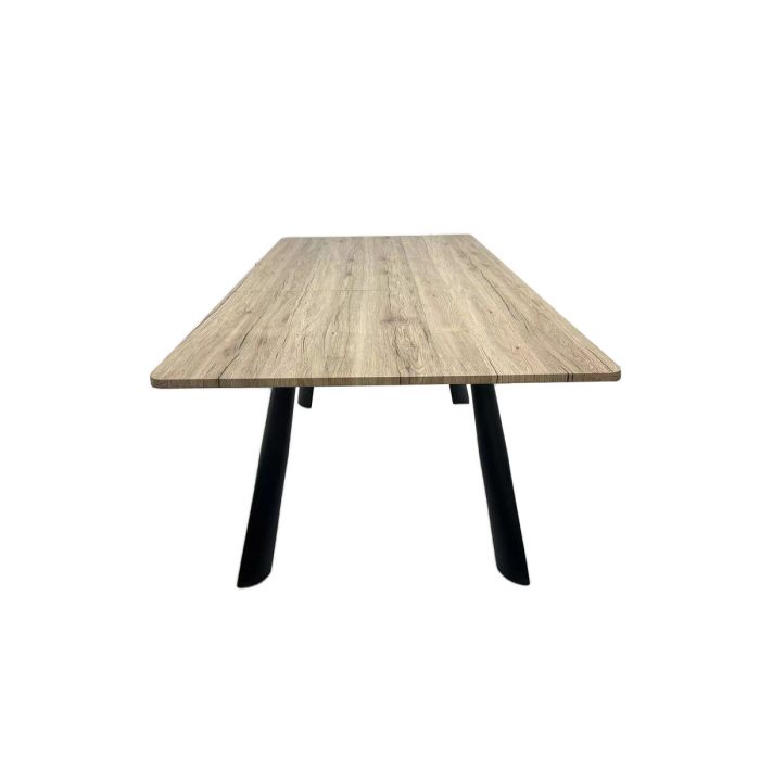 Mesa Extensible Romimex Marrón Metal Madera MDF 90 x 76 x 90 cm 4