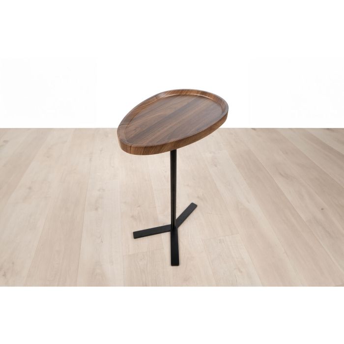 Mesa auxiliar Romimex Marrón Negro Madera Metal 45 x 63 x 30 cm 1