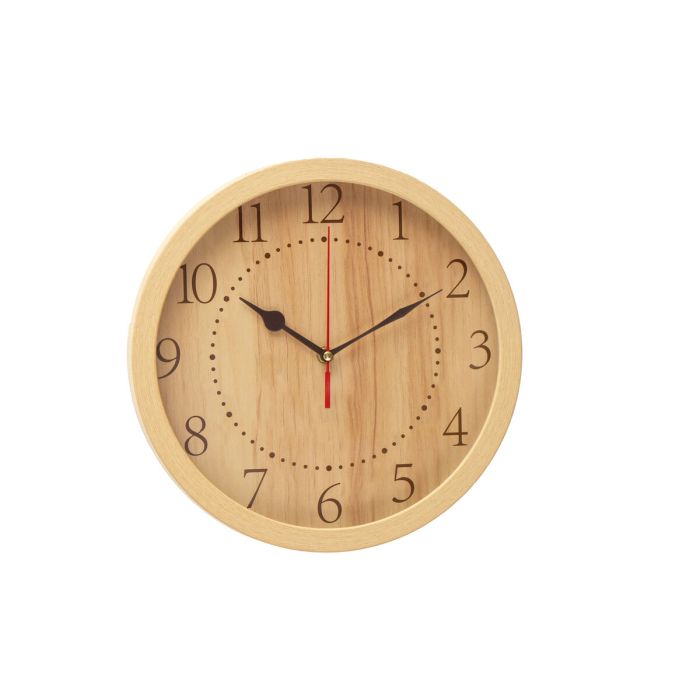 Reloj de Pared Romimex Beige Plástico 30 x 30 x 2 cm