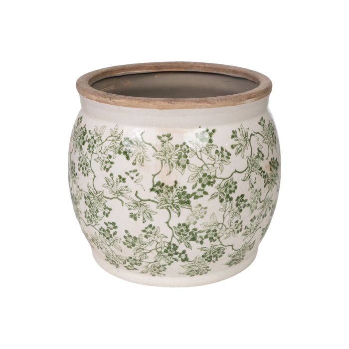 Macetero Romimex Verde Beige Porcelana 20 x 16 x 20 cm