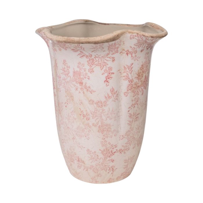 Florero Romimex Beige Rosa Porcelana 20 x 24 x 20 cm