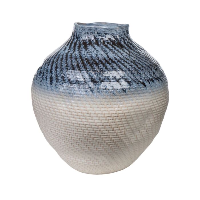 Jarrón Romimex Azul Beige Porcelana 36 x 39 x 37 cm