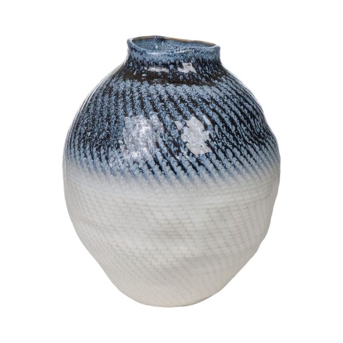 Jarrón Romimex Azul Beige Porcelana 26 x 31 x 26 cm