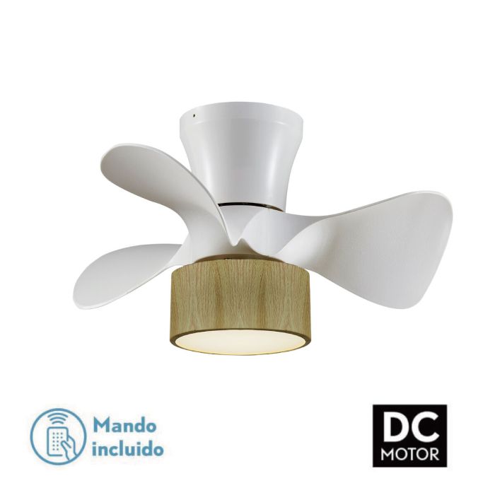 Ventilador de Techo con Luz Romimex Blanco Natural 5