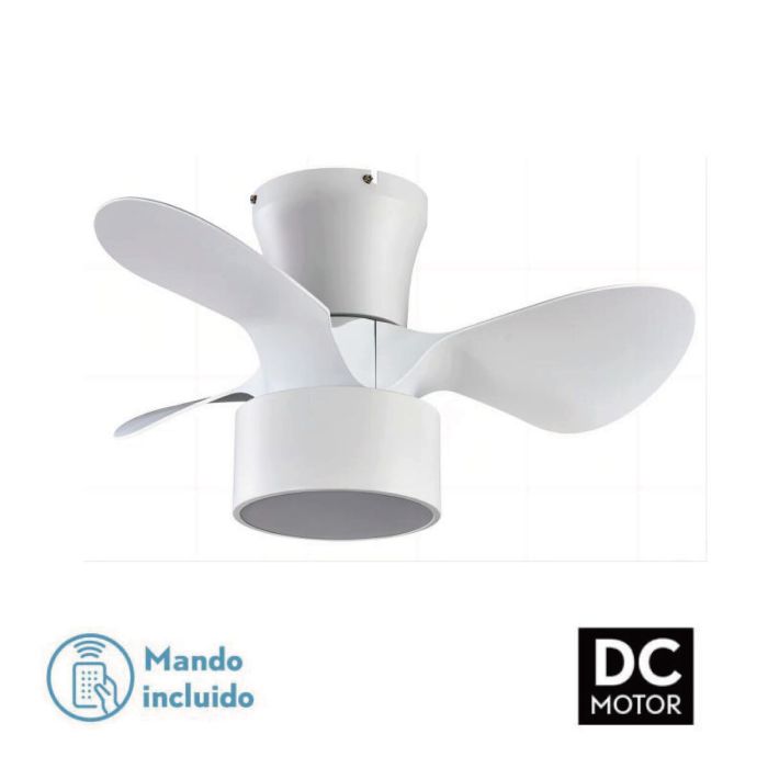 Ventilador de Techo con Luz Romimex Blanco 5