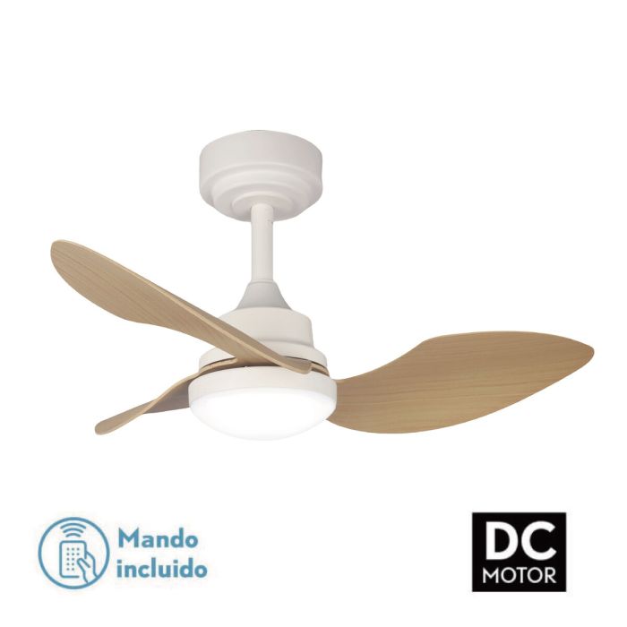 Ventilador de Techo con Luz Romimex Blanco Natural 4