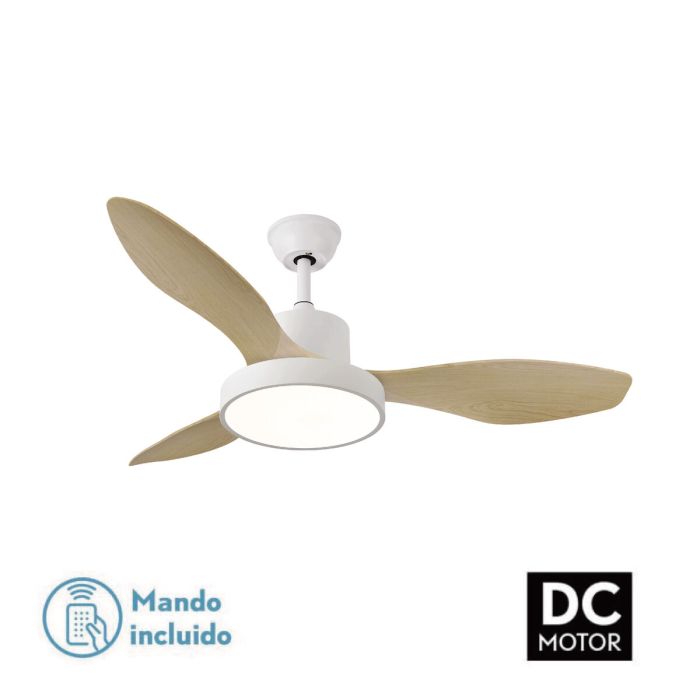 Ventilador de Techo con Luz Romimex Blanco Natural 3