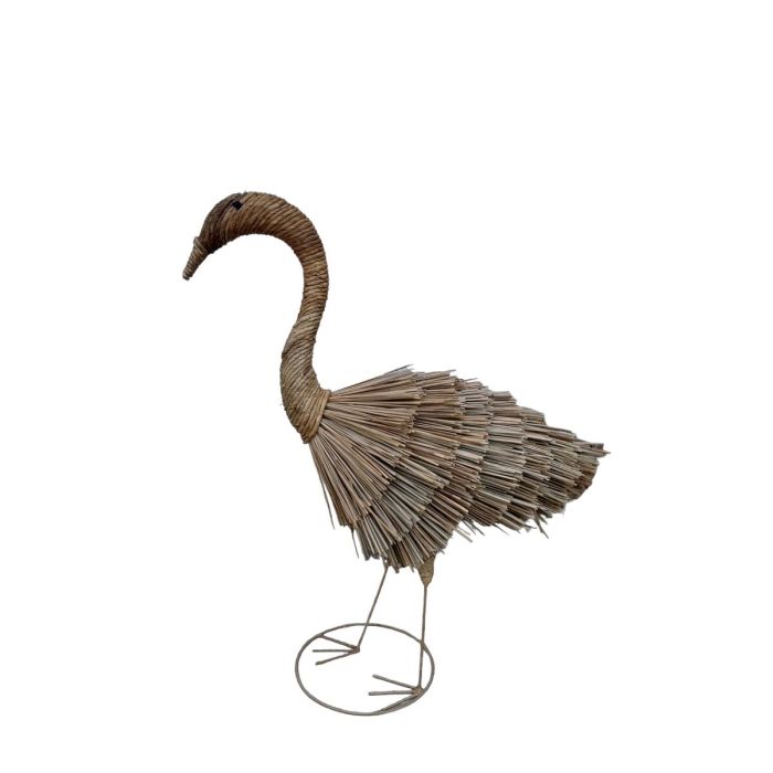 Figura Decorativa Romimex Natural Garza 30 x 80 x 30 cm