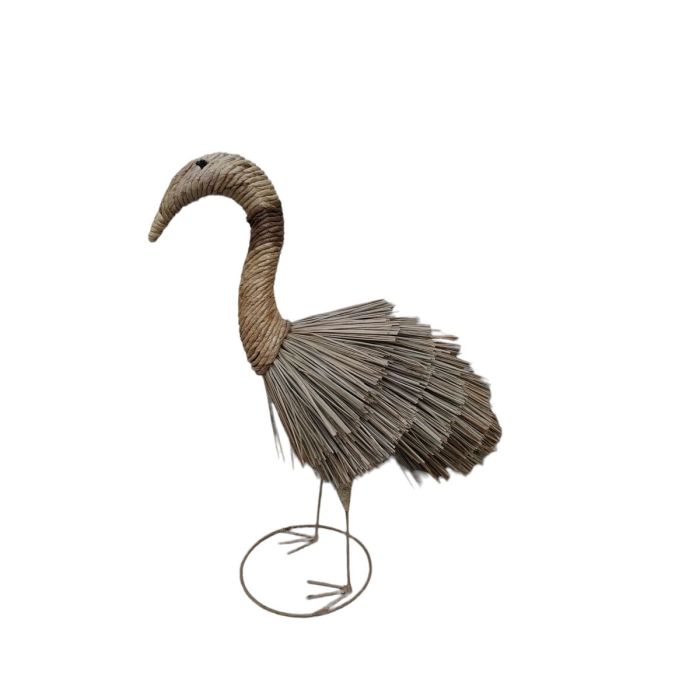 Figura Decorativa Romimex Natural Garza 25 x 60 x 25 cm